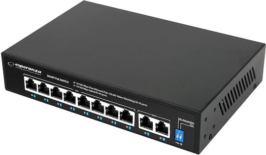 Esperanza ENS106 Unmanaged L2 PoE+ Switch with 10 Gigabit (1Gbps) Ethernet Ports