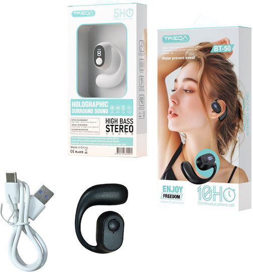 Treqa BT-50 In-ear Bluetooth Handsfree Earphone Black