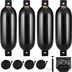 Aufblasbare Bootsfender Ribs Vevor Befestigung 6,5" X 23" Schwarz