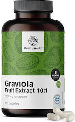Healthy World Graviola Fruchtextrakt 10:1 200mg 180 Kapseln Healthy World Graviola Fruchtextrakt 10:1 200mg 180 Kapseln