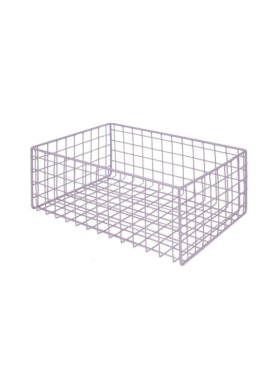 Butlers Διακοσμητικό Καλάθι Μεταλλικό Μωβ 30x20x12.5εκ.