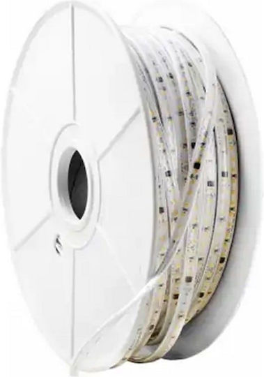 Metanor Αδιάβροχη Ταινία LED 220V Θερμό Λευκό Φως 10m Τύπου SMD2835