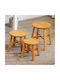 Stool For Living Room Wooden Brown 30x30x27cm