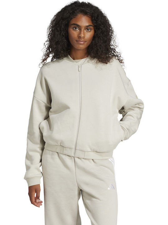 Essentials Κοντό Γυναικείο Bomber Jacket Μπεζ