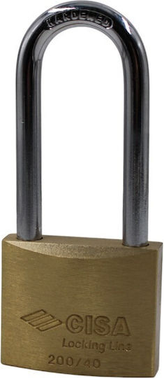 Cisa Λουκέτο Μακρύλαιμο με Κλειδί 40mm