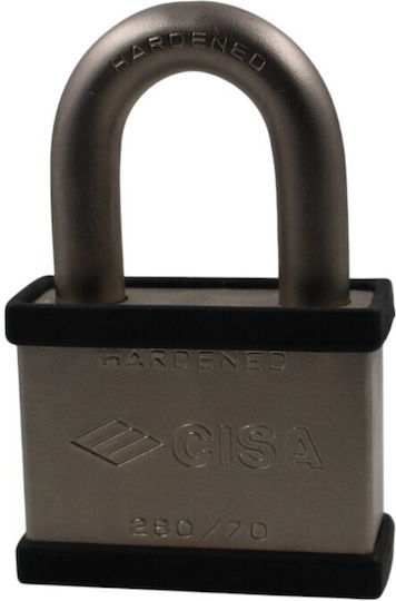 Cisa Ατσάλινο Λουκέτο Μακρύλαιμο με Κλειδί 70mm