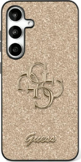 Guess Fixed Glitter Umschlag Rückseite Silikon Gold (Galaxy S25)