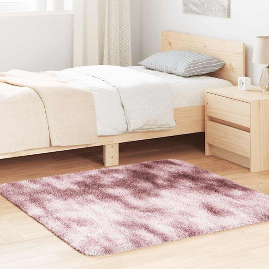 vidaXL Anti-slip Rug Rectangular Shaggy Dk. Pink
