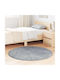 vidaXL Rutschfest Teppich Rechteckig Zottelig Synthetisch,Polyester/Cotton/Leather Silver Grey