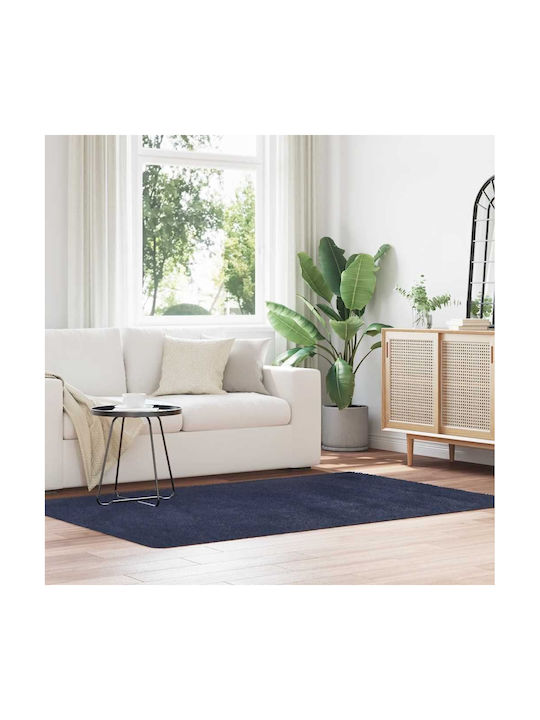 vidaXL Αντιολισθητικό Χαλί Ορθογώνιο Shaggy Μπλε 130x200cm