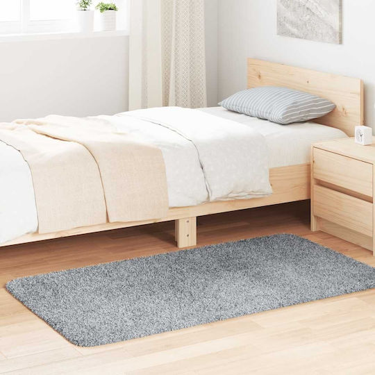 vidaXL Navarra Non-Slip Shaggy Runner Rug Silver Grey 80x150cm