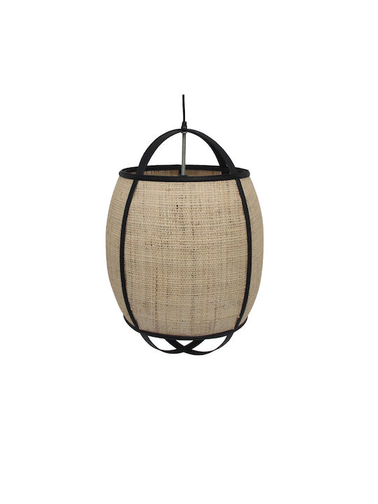 InTheBox Κρεμαστό Φωτιστικό Μαύρο με Σχοινί 39x38x38.5εκ.