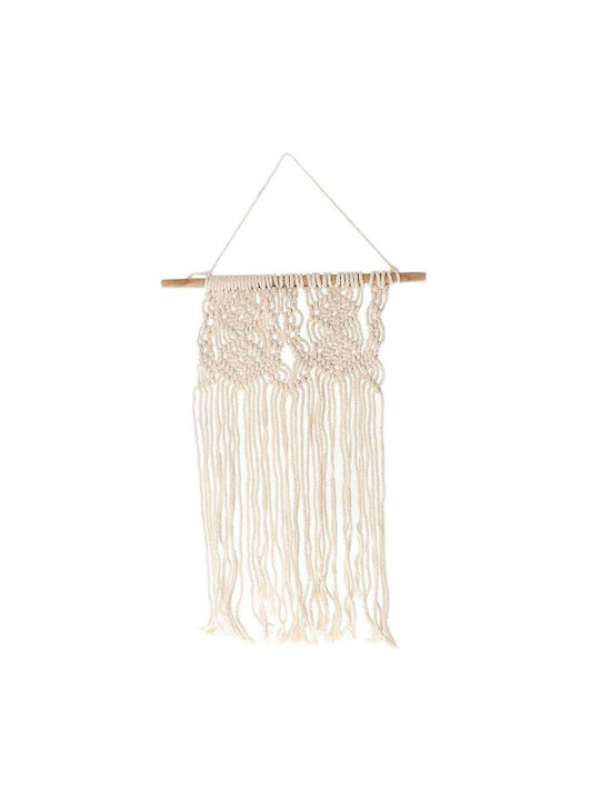 Atmosphera Macrame Suspendată Decorațiune Pentru Perete Ecru Din Țesătură 60x25cm