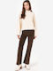 Damen Stoffhose in Regulärer Passform Braun