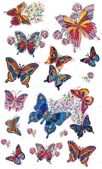 bsb Autocolante Flori Glitter 1 Foaie