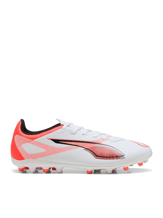 PUMA Ultra 5 Play Ποδοσφαιρικά Παπούτσια με Τάπες MG Λευκά