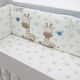 Beboulino Crib Bumpers Classic Inside U&Me Blue 70x140cm