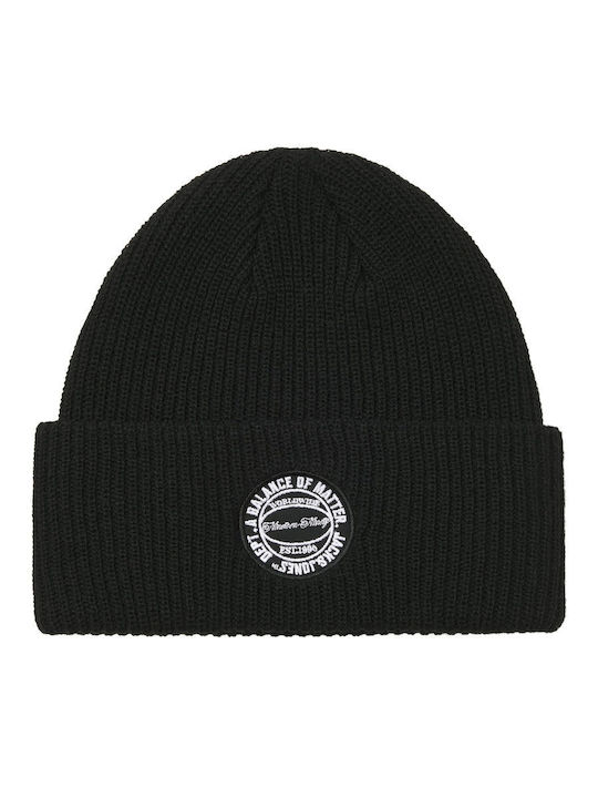 Beanie Unisex Σκούφος Πλεκτός σε Μαύρο χρώμα