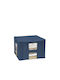 General Trade Fabric Storage Box with Lid Blue 50x40x34cm 1pcs