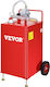 Vevor 30 Gallon Fuel Caddy Fuel Storage Tank 2 Wheels Portable Gas Caddy Manual Transfer Pump Gasoline Diesel Fuel Container Cars Lawn Mowers ATVs Boats More Red