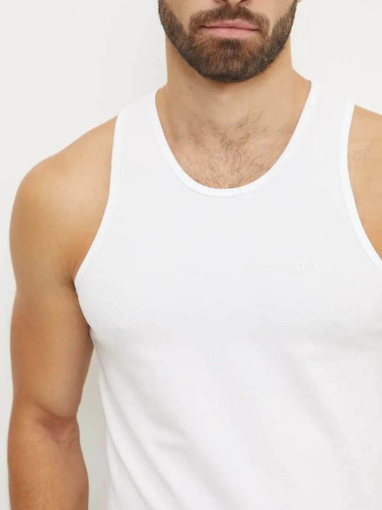 Karl Lagerfeld Men's Undershirts White, Black 2Pack