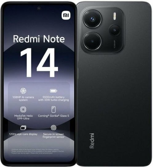 Xiaomi Redmi Note 14 4G Dual SIM (8/256GB) Midnight Black