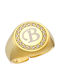 Dio Jewellery Lab Femeie Chevalier Inel din Argint Placat cu aur