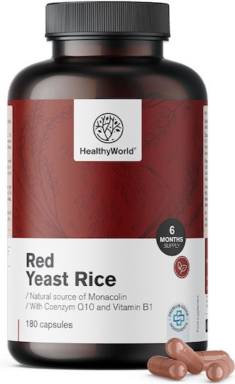 Healthy World Red Yeast Rice 250mg 180 κάψουλες