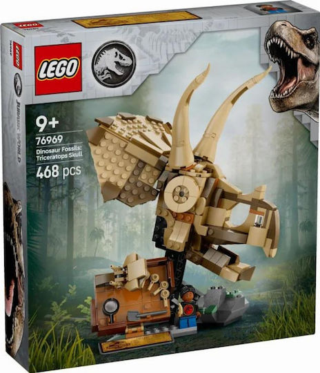 LEGO Jurassic World Fosile De Dinozaur Craniu De Triceratops Pentru 9+ Ani 468 Bucăți
