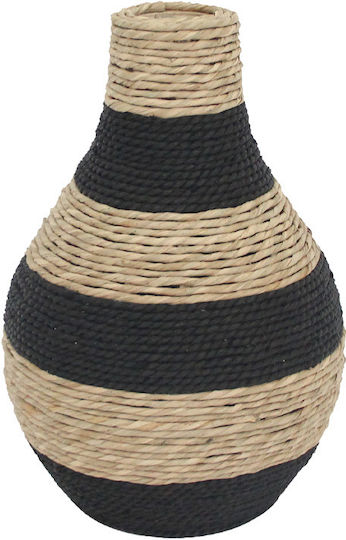 InTheBox Διακοσμητικό Βάζο Hölzernes Nubia Schwarz 29cm 1Stück