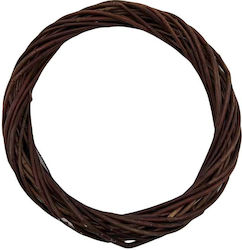 Jk Home Décor Στεφάνι Ψάθινο Καφέ 20cm