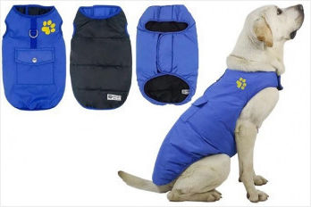 Value Imports Blue Waterproof Dog Coat XXXLarge with 45cm Back Length