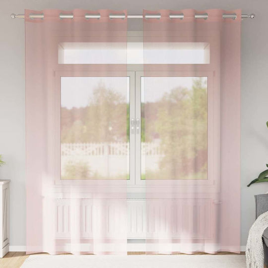 vidaXL vidaXL Vorhänge Fenster mit Grommets Rosa 140x245cm