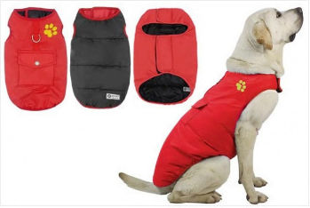 Value Imports Hundemantel Wasserdicht Rot Groß mit Rückenlänge 30 cm.