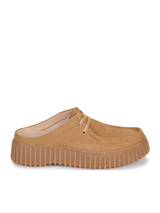 Clarks Torhill Suede Mules with High Heel in Be...