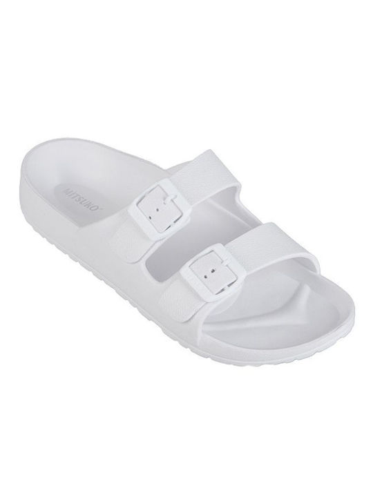 Mitsuko Men's Slides White