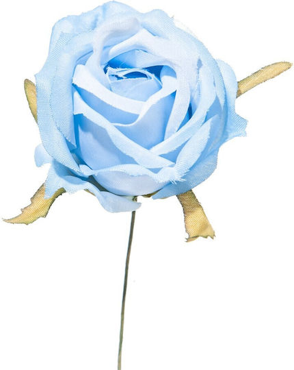 Fabric Rose Wire 6cm A20555 Light Blue