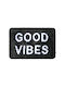 Estia Bath Mat Microfiber Good Vibes 02-28541 Black Velvet-Black Metal 40x60cm