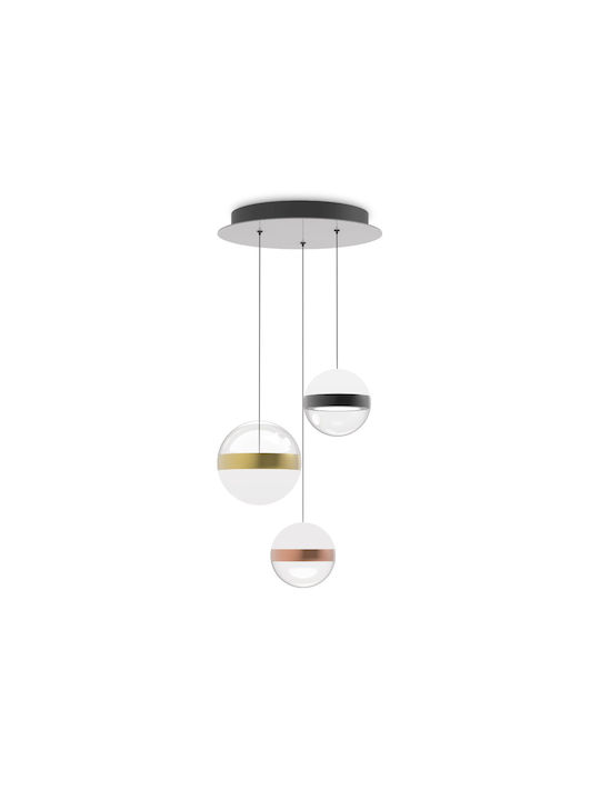 Ideal Lux Κρεμαστό Φωτιστικό Μαύρο LED 250x231εκ.