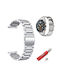 Strap Stainless Steel Silver 20mm Samsung Galaxy Watch 4 5 6 7 Fe 4 Classic/6 Classic/5 Pro Huawe