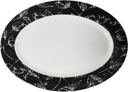 AB AB 661 Serving Platter Oval made of Porcelain Black 26x18.5cm