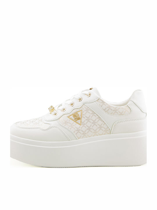 Sneakers Pentru Femei Albi Lt Gold Stamp