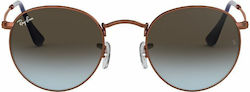 Ray Ban Round Metal Γυαλιά Ηλίου Ροζ Χρυσά με Μεταλλικό Σκελετό