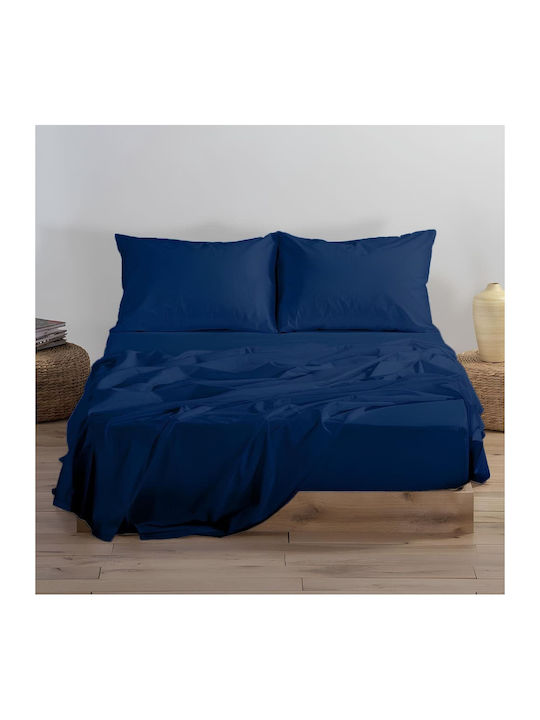 Ariete Satinport Σετ Σεντόνια Υπέρδιπλα 240x260εκ. Royal Blue (4τμχ)