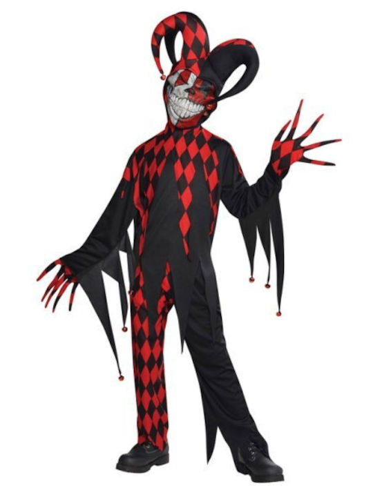 Kids Carnival Costume Terrifying Harlequin