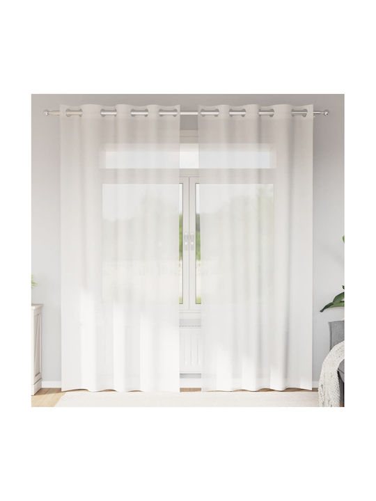 vidaXL vidaXL Vorhänge mit Grommets Weiß 140x245cm