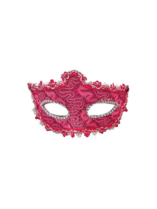 Venetian Lace Mask Pink