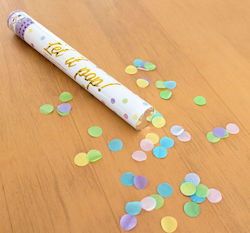 Round Confetti Cannon with Multicolour Confetti Round Confetti Cannon with Multicolour Confetti