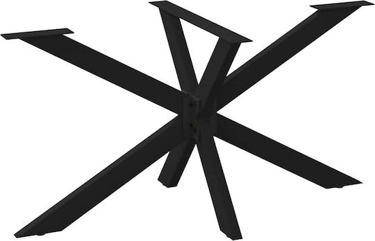 vidaXL Βάση Τραπεζιού Μεταλλική Μαύρο 150x78x72cm