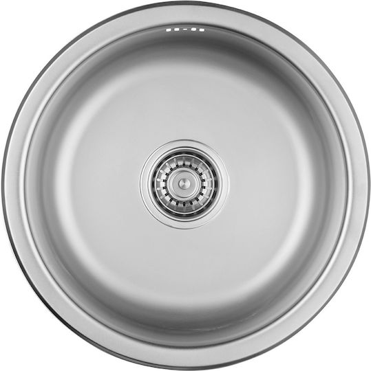 Kuchinox Ένθετος Νεροχύτης Inox Brushed Μ43xΠ43cm Ασημί